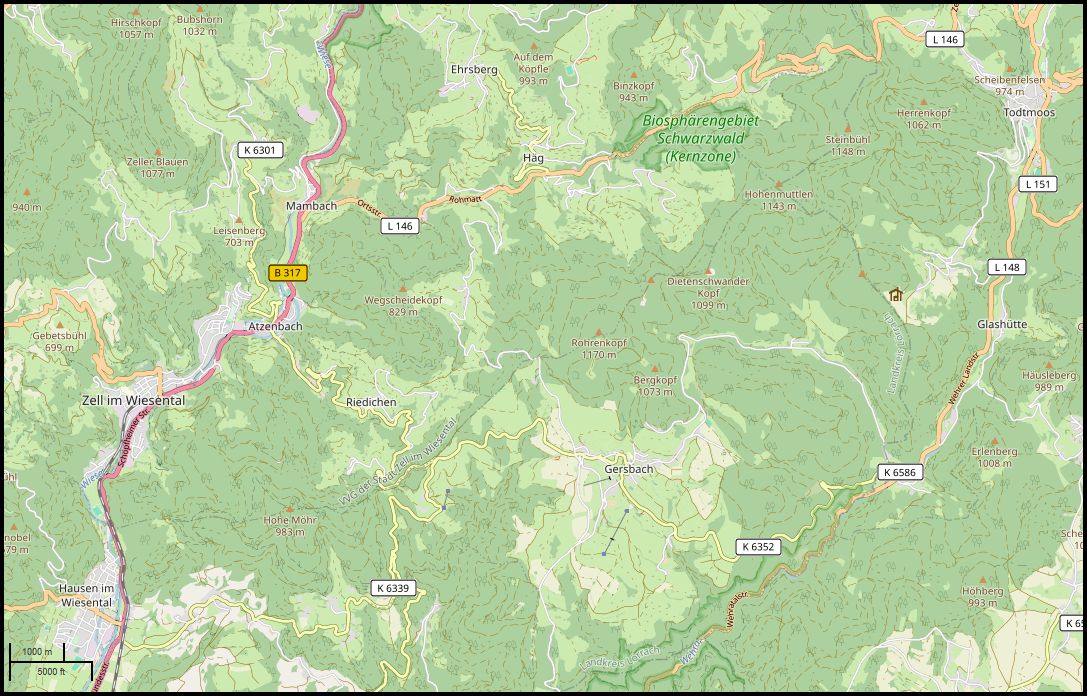 Burgruinen im oberen Wiesental